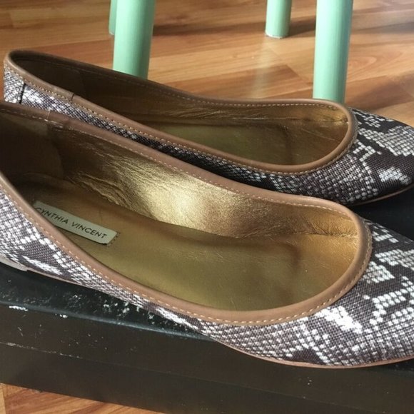 Cynthia Vincent Python Ballerina Flats - Picture 2 of 5